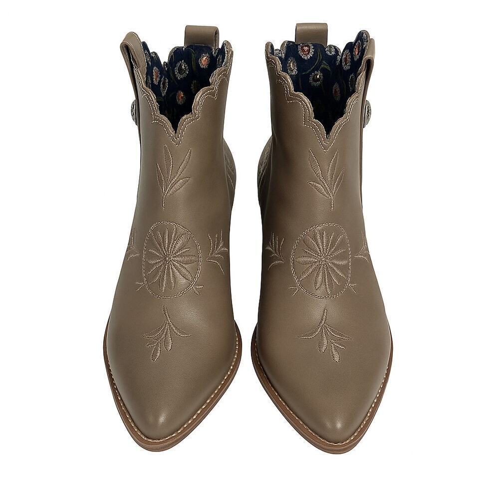 Seychelles Habitat Embroidered Ankle Boots Women’s Sz 9 Western Leather Boots